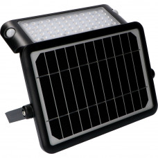 SOLAR OUTDOOR SCHIJNWERPER 10W 1080LM 3000K IP65 - SENSOR - ZWART