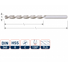 HSS HOUTSPIRAALBOOR DIN340 TLSø3,0X66X100 / IN ETUI