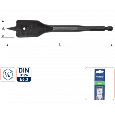 SPEEDBOOR, HEAVY-DUTY, 1/4'' BIT-AANSLUITING, ø12