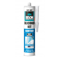 BISON SILIC.KIT 310 ML. WIT SANITAIR DUO PACK
