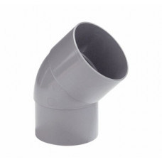 DYKA HWA BOCHT 45°, PVC, INW LIJM X VERJ SPIE, GRIJS, 80MM